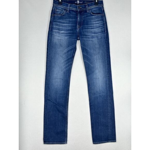 7 For All Mankind Denim - 7 For All Mankind Jeans Women's 29x32 Slimmy Mid Rise Medium Wash Stretch USA